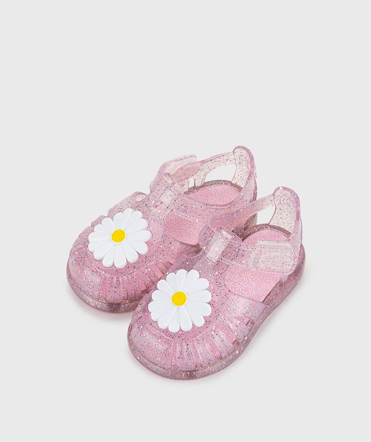 Igor Çocuk Sandalet S10322-385 Tobby Gloss Flor Rosa Multi Glitter 