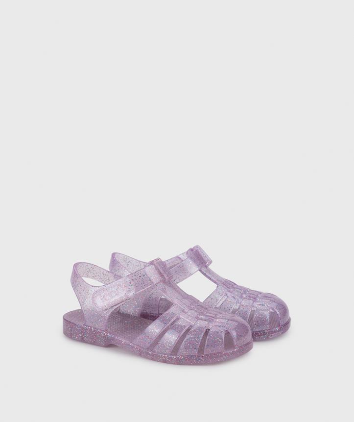 Igor Çocuk Sandalet S10329-352 Clasica Cristal Malva Multi Glitter 