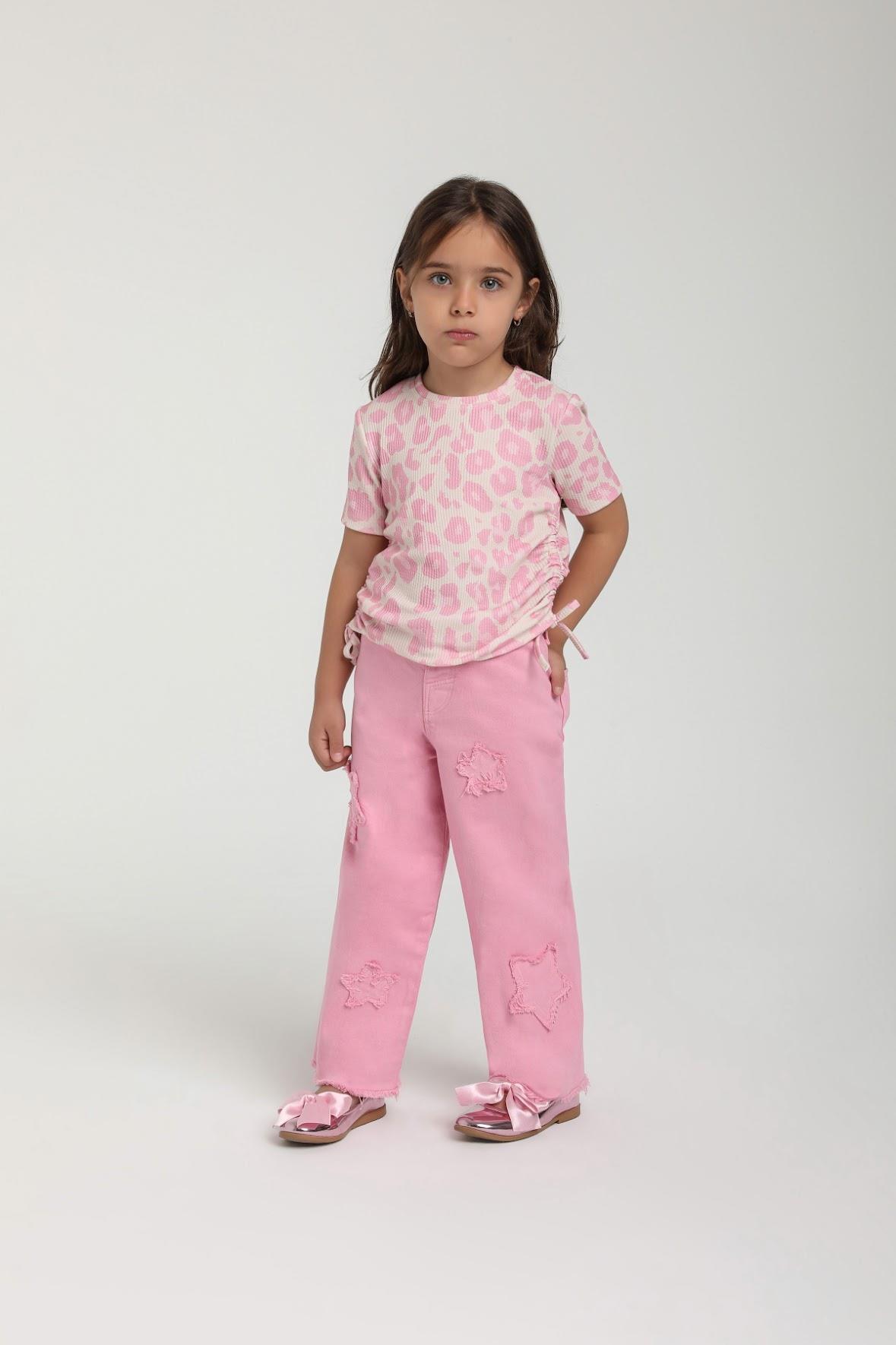Kız Çocuk 12 Ay-5 Yaş Leopar Bluz Pembe 36009