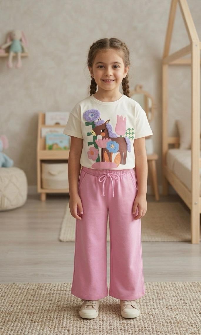 Kız Çocuk 2-8 Yaş  26030 Unicorn Takım Pembe