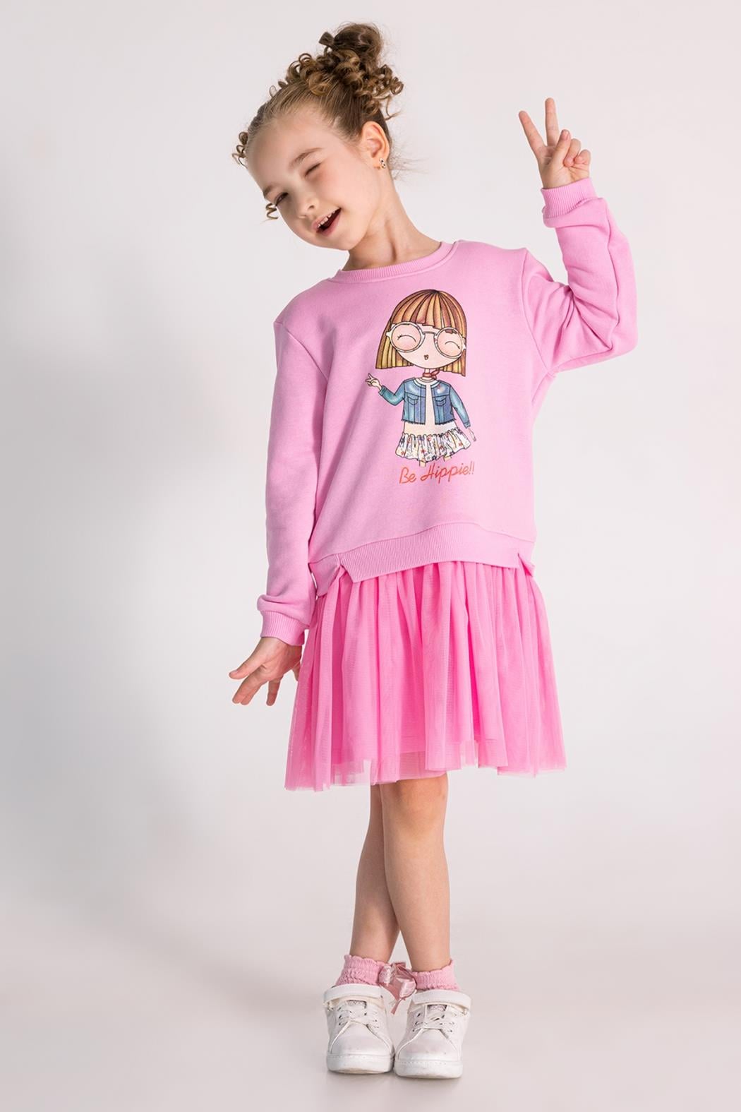 Kız Çocuk 4-8 Yaş Elbise Pembe Tütü 9740