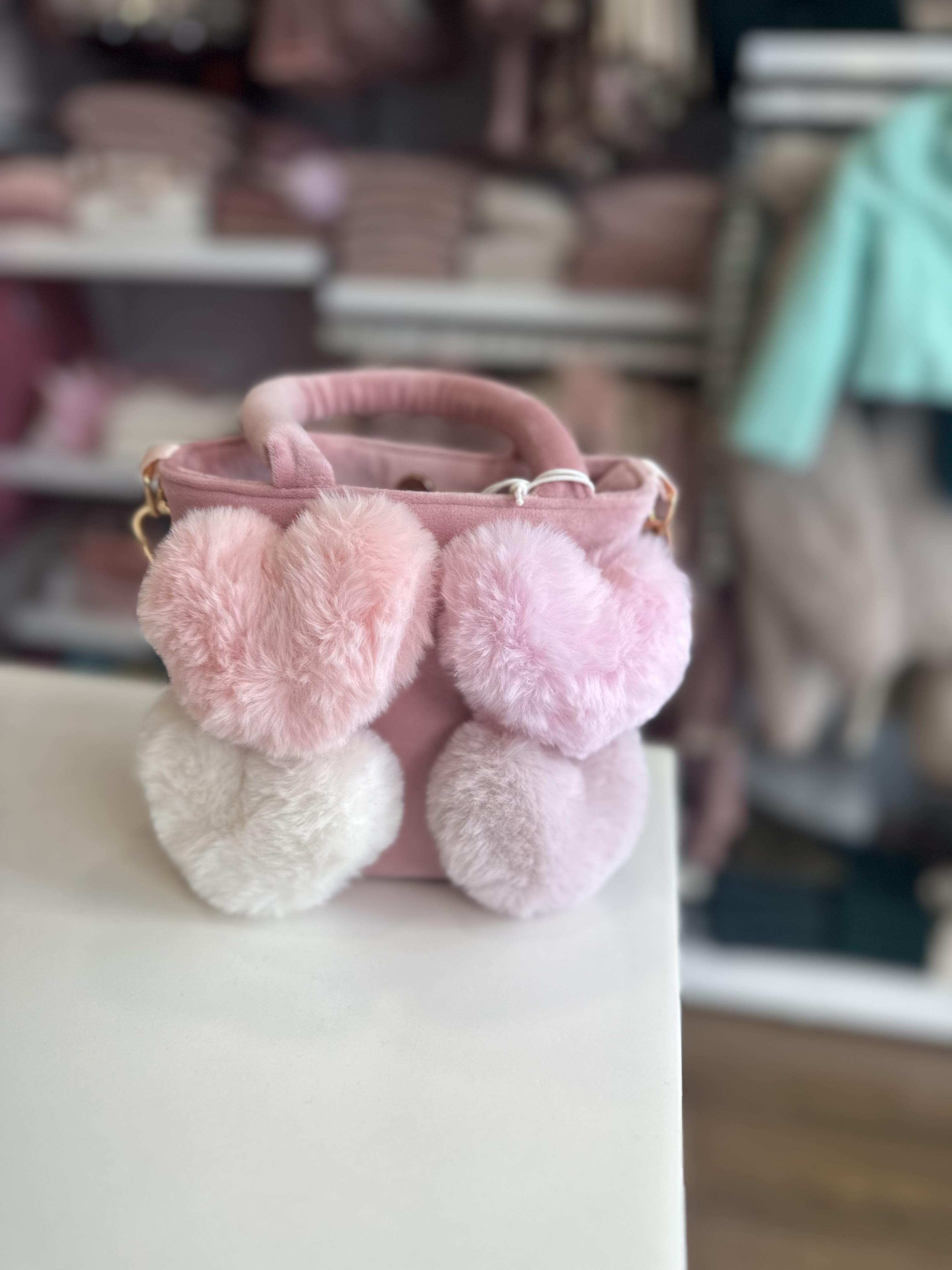 Kız Çocuk Pembe Kalpli Peluş Çanta DEAA9423F Original Marines