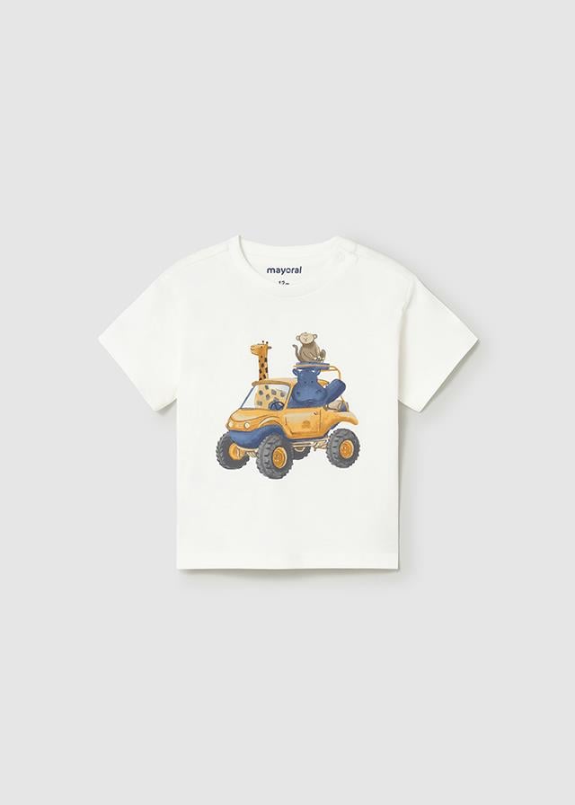 Mayoral Erkek   Araba T-shirt Krem 1010