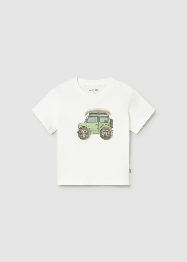 Mayoral Erkek Araba T-shirt Krem 1011         