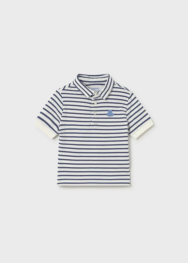 Mayoral Erkek Çizgili Polo Yaka T-shirt Lacivert 1110                    