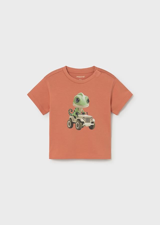 Mayoral Erkek Hayvanlı T-shirt Turuncu 1008 