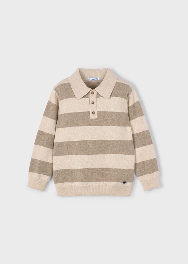 Mayoral Erkek Kahverengi Polo Yaka Kazak 4122