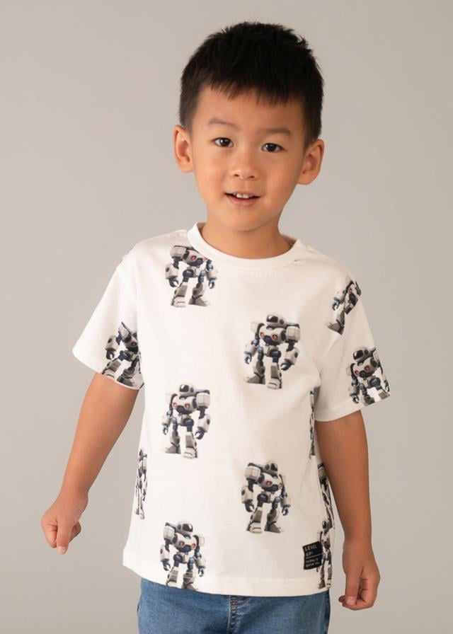 Mayoral Erkek Robot   T-shirt  Lacivert - Krem 3068