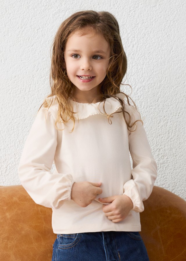 Mayoral Kız Bebe Yaka Bluz Krem 4149