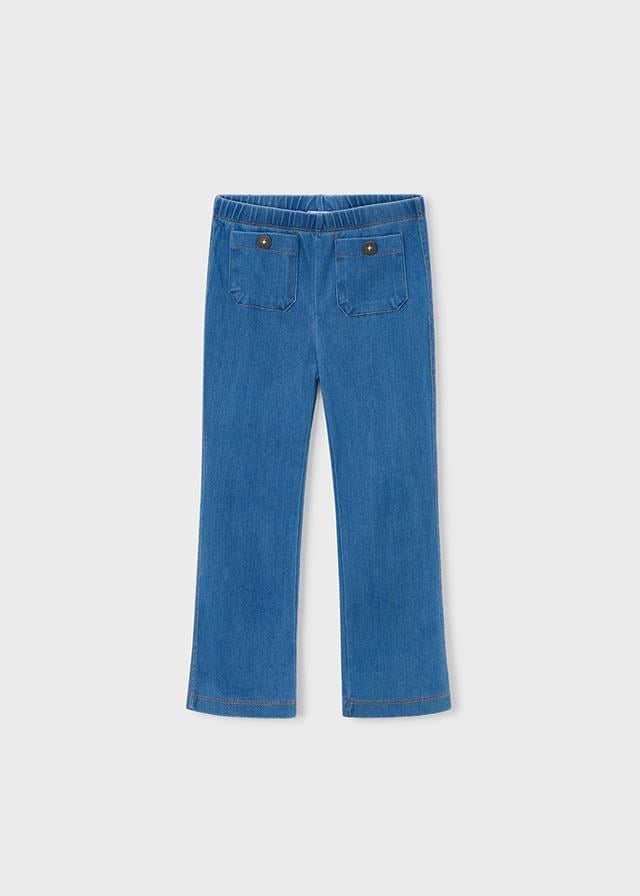 Mayoral Kız Esnek Denim Rahat Tayt Pantolon Mavi 3721