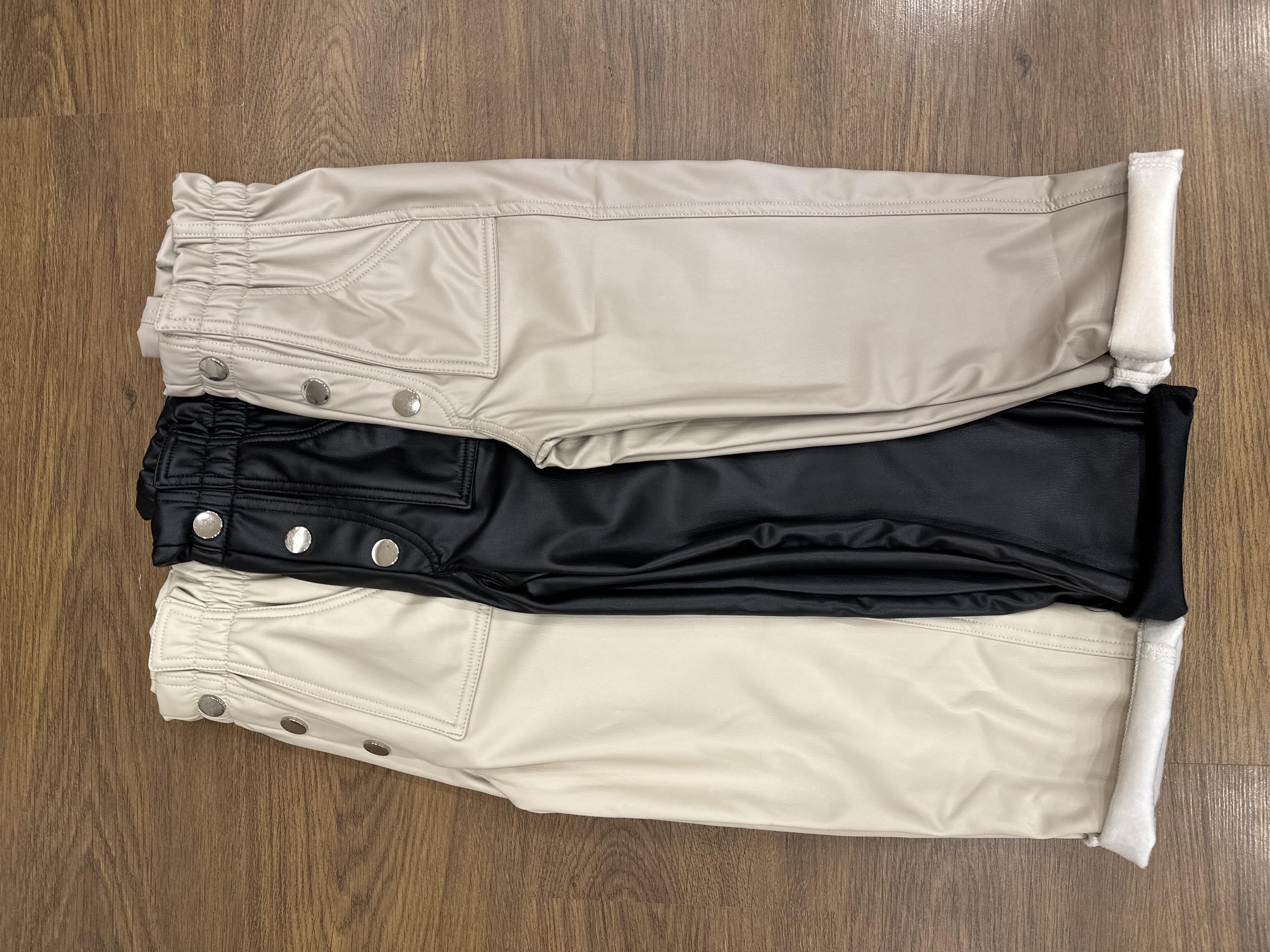 PL Kids 3982 Deri Krem Pantolon 