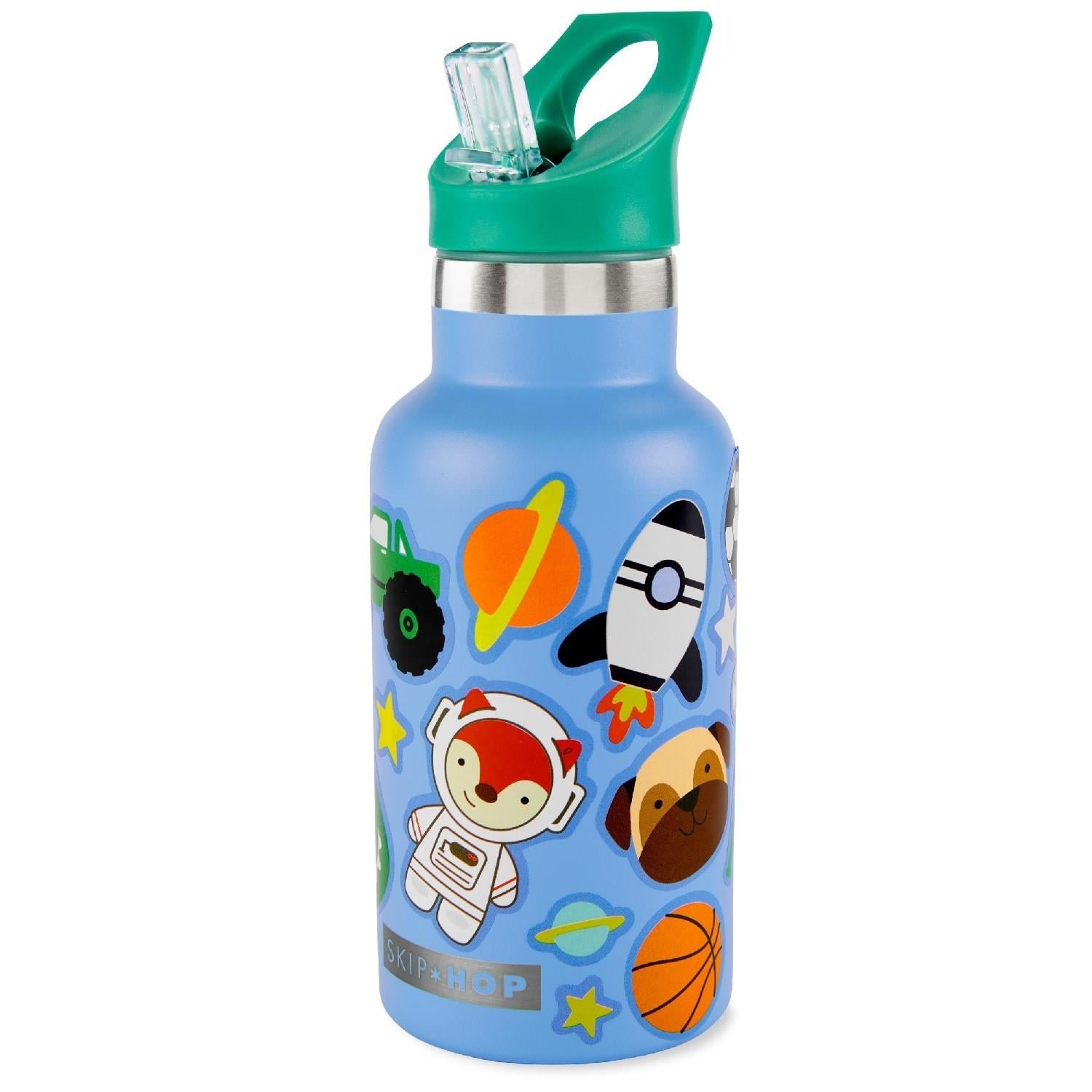 Skip Hop Spark Style Paslanmaz Çelik Stickerlı Suluk Mavi Orjinal 
