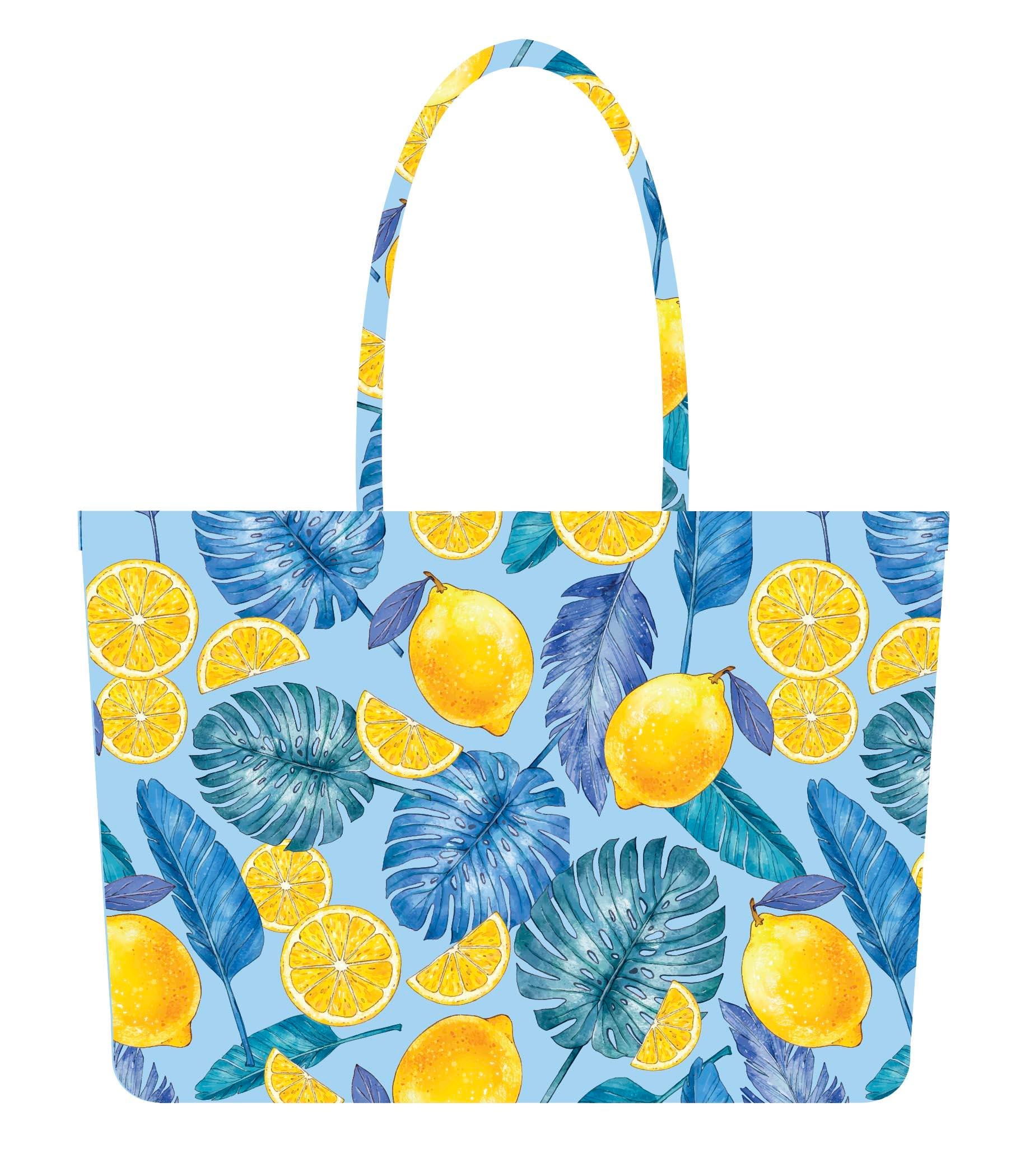 Yazlık (Kadın) Y24670-09 Limonlu Plaj Çantası