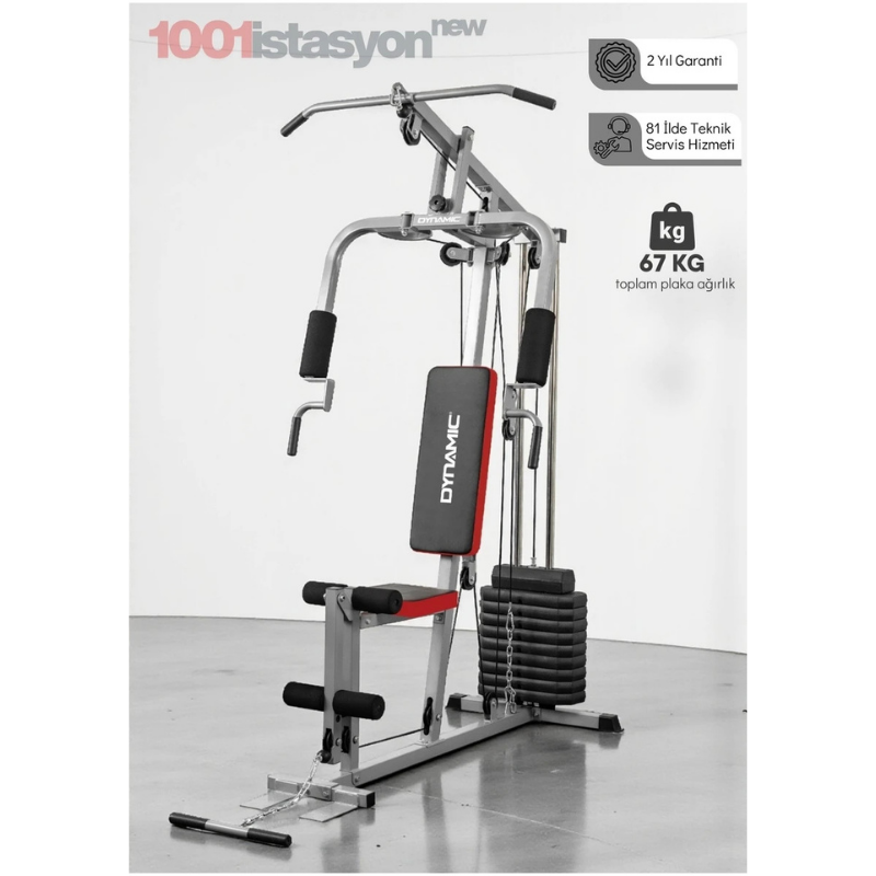 Dynamic 1001 Çok Fonksiyonlu Çalışma Istasyonu 67 kg Sabit Plakalı