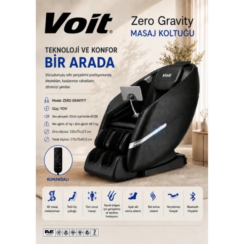 Voit Zero Gravity Masaj Koltuğu Siyah