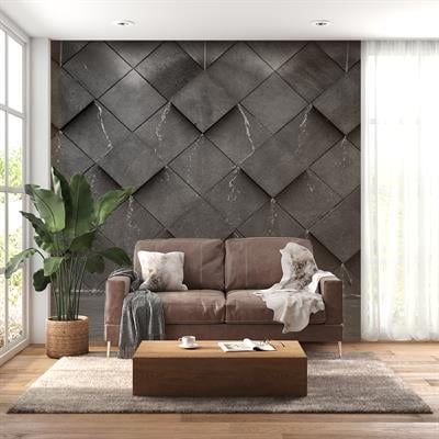 Dreamwall 3D Geometrik Akan Su Desenli Silinebilir Kumaş Duvar Kağıdı