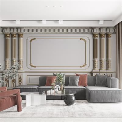 Dreamwall 3D Sütunlu Kadın Desenli Silinebilir Kumaş Duvar Kağıdı