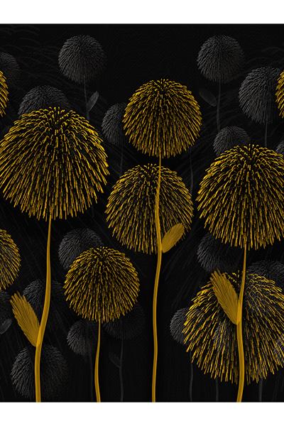 Dreamwall Hindiba Çiçeği Desenli Kumaş Dokulu Sağlıklı Tekstil Duvar Kağıdı