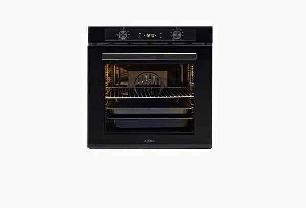 LUXELL 2Lİ SİYAH CAM ANKASTRE SET (İNDÜKSİYON OCAK-PLATİNUM FIRIN)