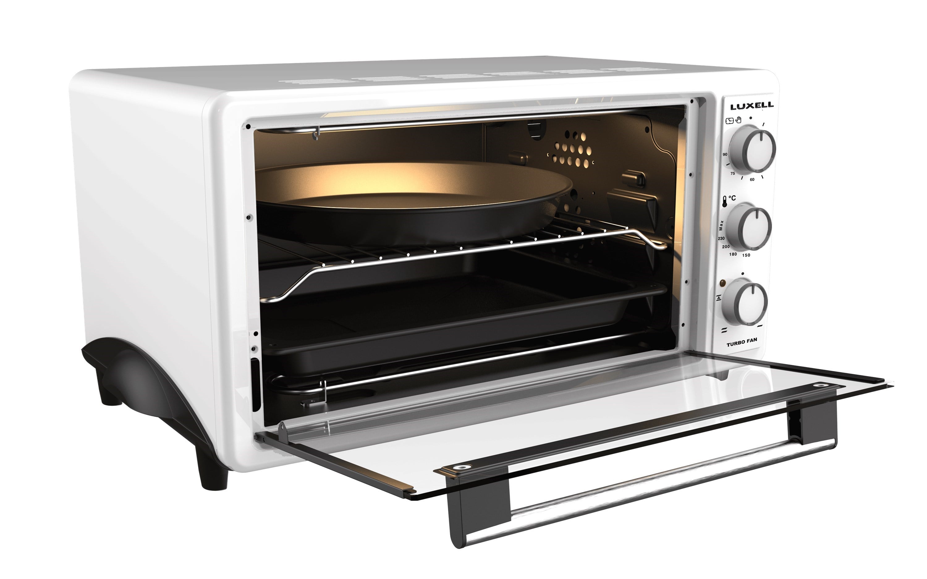 Luxell 40 Litre Turbo Mini Fırın Beyaz – LX-3525