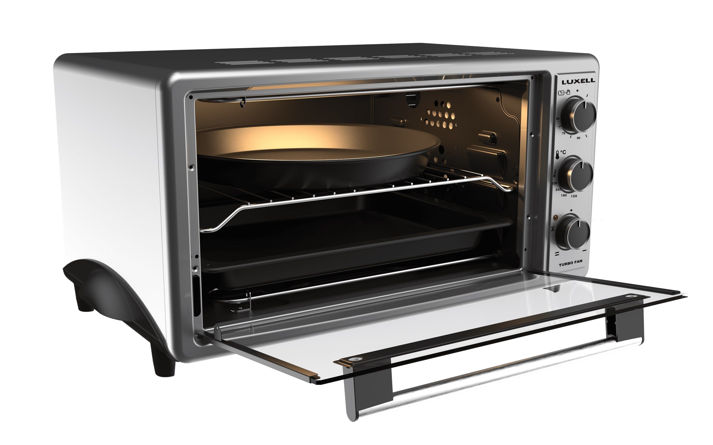 Luxell 40 Litre Turbo Mini Fırın Gri – LX-3525