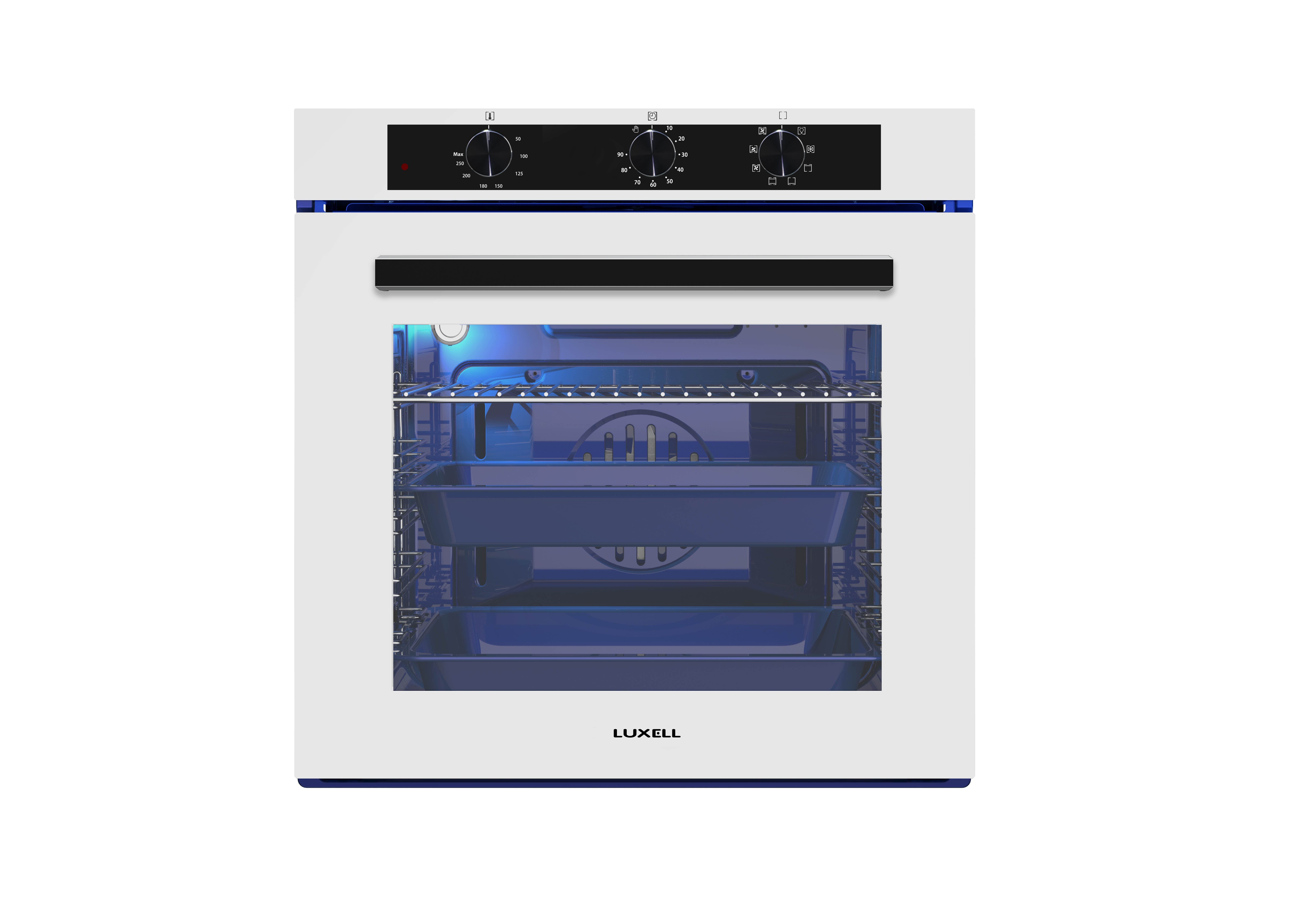 Luxell 88 Litre Master Beyaz Cam Ankastre Set