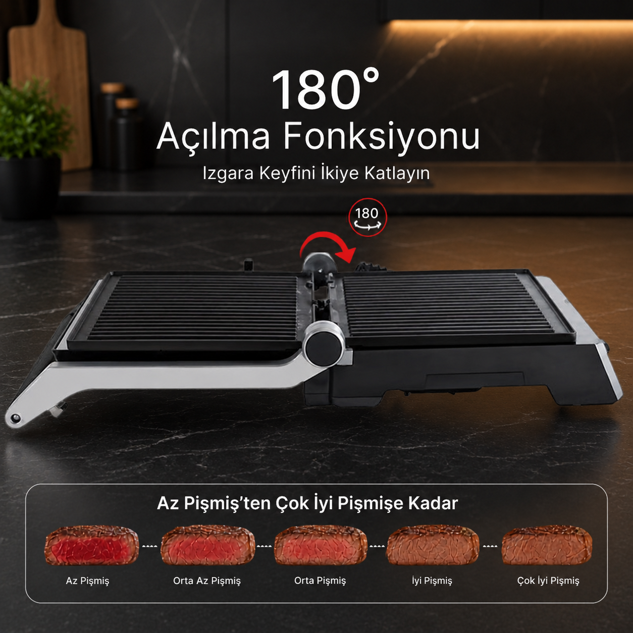 Luxell Çift Yönlü Izgara ve Tost Makinesi 2200W – LXTM-03