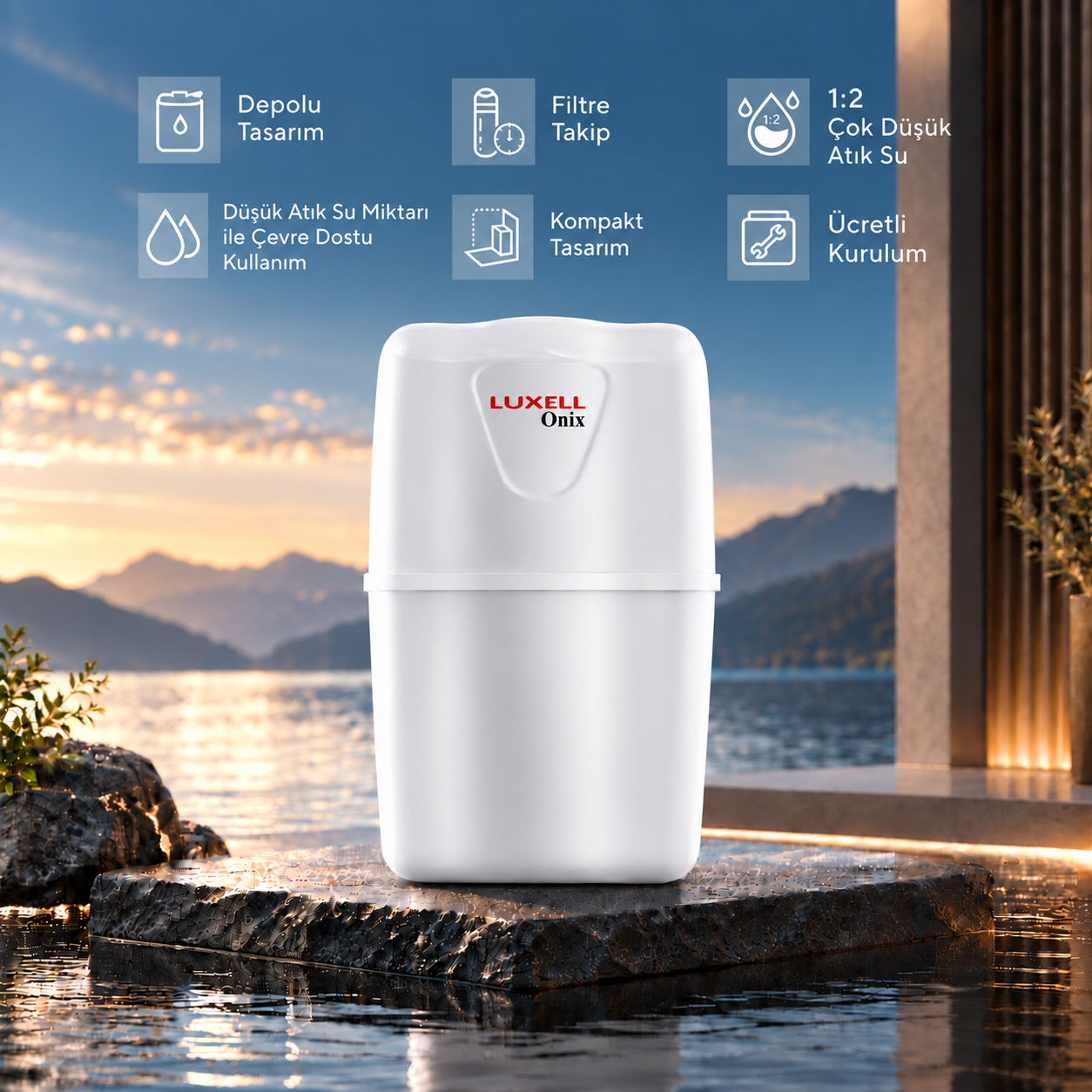 Luxell Onix Pompasız Su Arıtma Sistemi Cihazı – LXS-P0