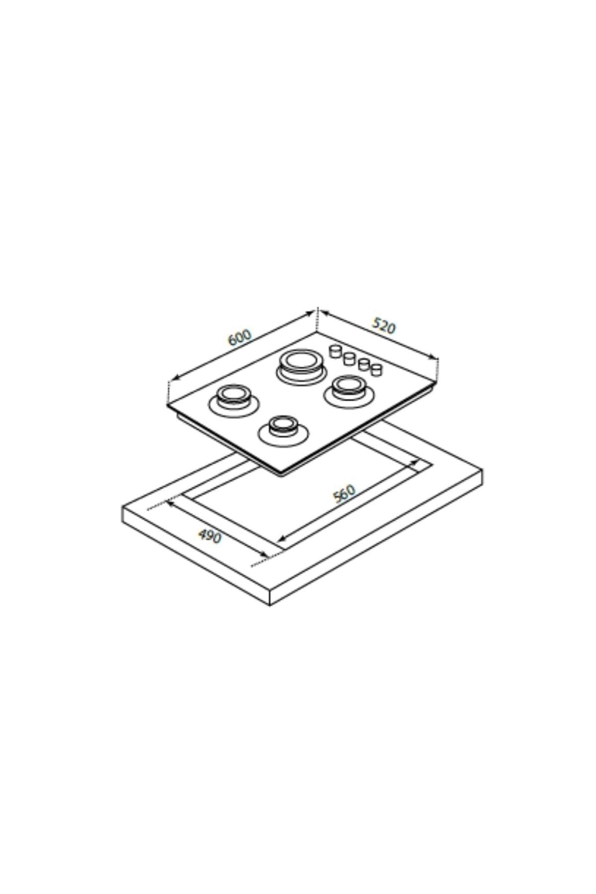 V6-04T(Ö.CAM(VİTROSERAMİK)ANK.SİY LUXELL