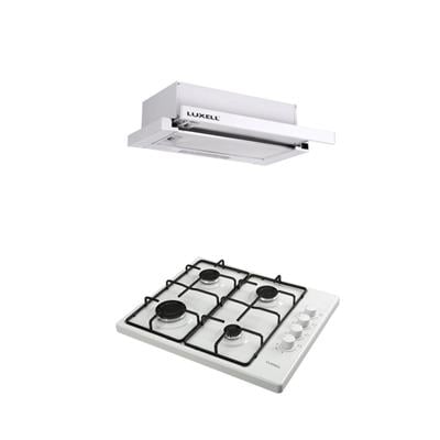LUXELL 2 Lİ BEYAZ EMAYE SET (ASPİRATÖR-OCAK)