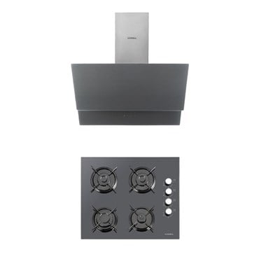 LUXELL 2Lİ METALİK GRİ CAM SET (DA88 DAVLUMBAZ-OCAK)