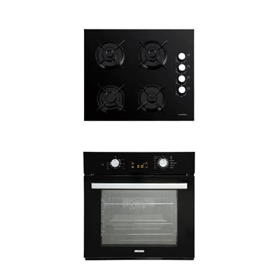 LUXELL 2Lİ OPALL SİYAH CAM ANKASTRE SET (OCAK-OPALL FIRIN)
