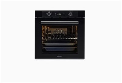 Luxell 2li Siyah Cam Ankastre Set (İndüksiyon Ocak - Platinum Fırın)