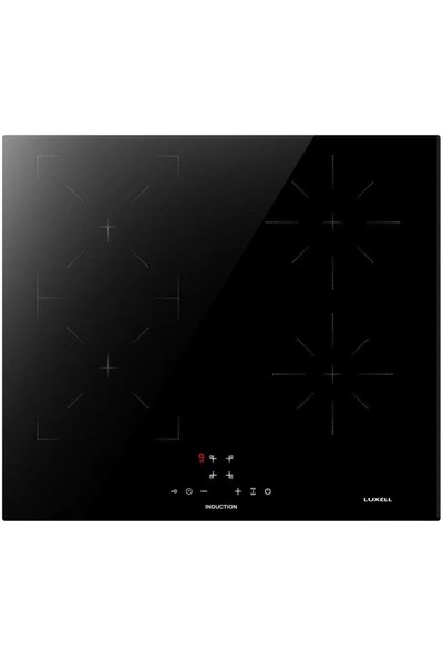 Luxell 2li Siyah Cam Ankastre Set (İndüksiyon Ocak - Platinum Fırın)