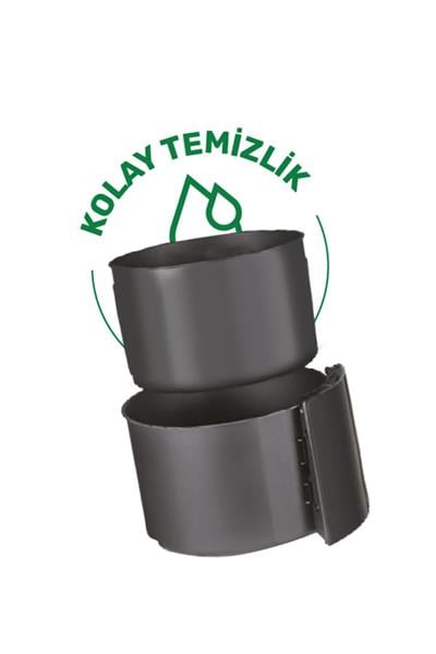 Luxell 5,5 Lt Fastfryer (Silver-Black) (LX-FC5132)