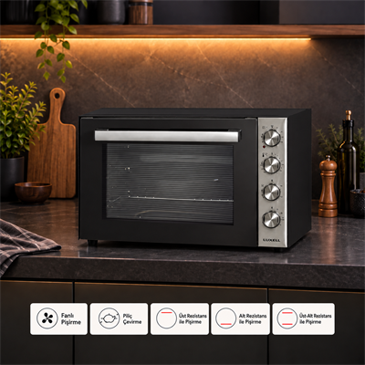 Luxell 70 Litre Piliç Çevirmeli Maxi Fırın – LX-9645