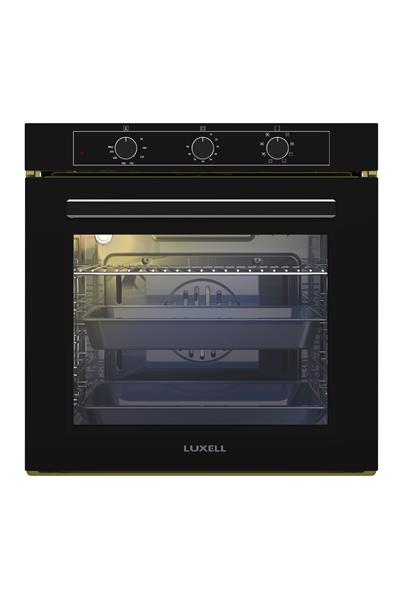 Luxell 88 Lt Süper Kristal Siyah Cam Ankastre Set