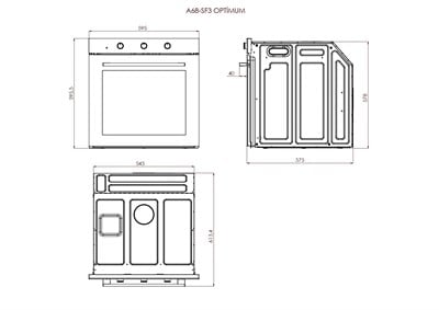 LUXELL BEYAZ 2Lİ CAM ANKASTRE SET (OC88 OCAK-PLATİNUM FIRIN)