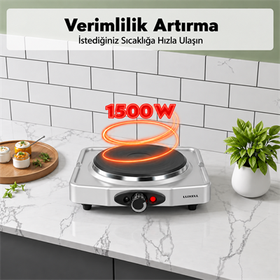 Luxell  Elektrikli Hotplate Gri Ocak – LX-7011