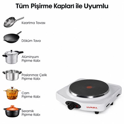 Luxell  Elektrikli Hotplate Gri Ocak – LX-7011