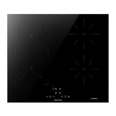 Luxell İndüksiyon Ocaklı Siyah Cam Ankastre Set (Platinum Fırın - Ada Davlumbaz)