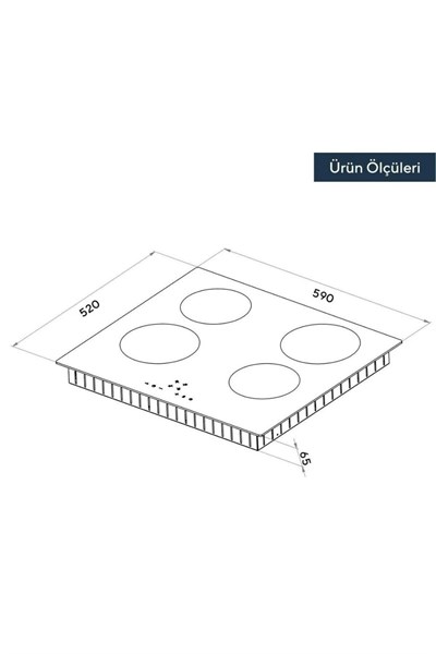 Luxell İndüksiyon Siyah Ankastre Cam Ocak - 16-4TB