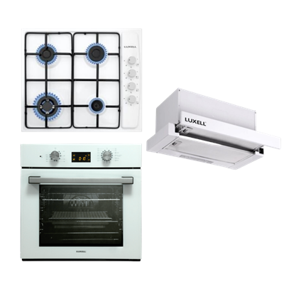 LUXELL PLUS BEYAZ ANKASTRE SET