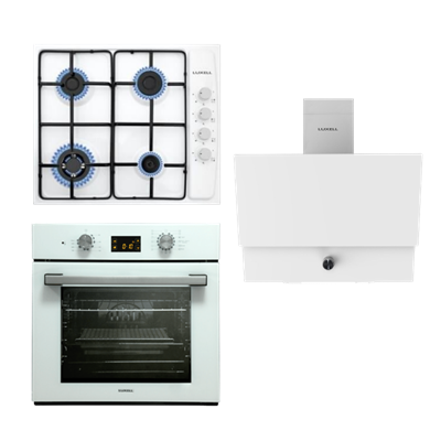 LUXELL PLUS PRO BEYAZ ANKASTRE SET