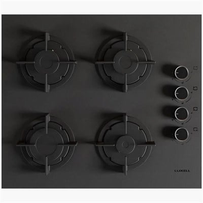 Luxell Prime Glass Aspiratörlü Siyah Cam Ankastre set 