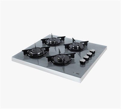 Luxell Set Üstü Doğalgaz Ocak Metalik Gri Cam – LX-40TSHDF