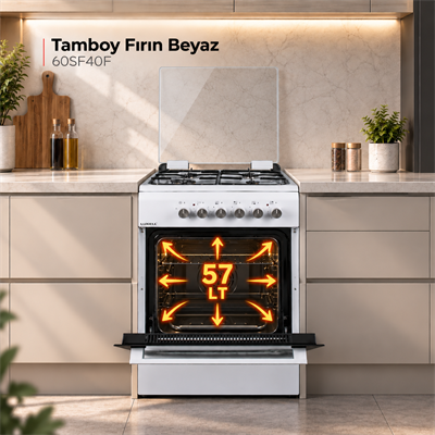Luxell Tamboy Fırın Beyaz – 60SF40F