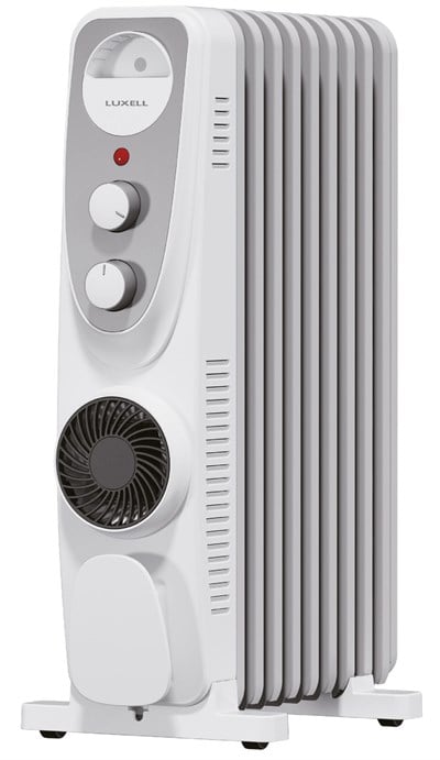 Luxell Yağlı Radyatör Elektrikli Isıtıcı Beyaz Gri 9 Dilim – LUX09-FP-WG