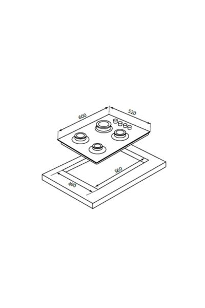 LX-40TAHDF(Y.CAM(L)ANKASTRE SİY LUX NG