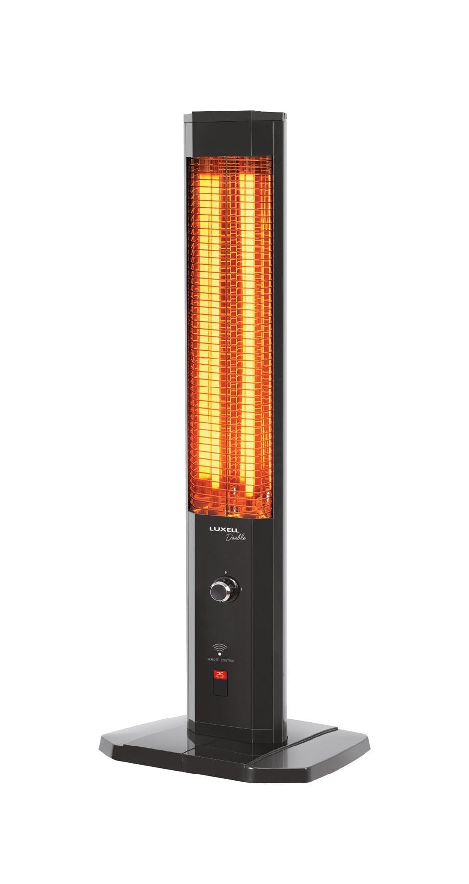 Luxell 1800W Uzaktan Kumandalı Dikey Infrared Isıtıcı Siyah 2 Rezistans Termostatlı – MHR-1800-2R